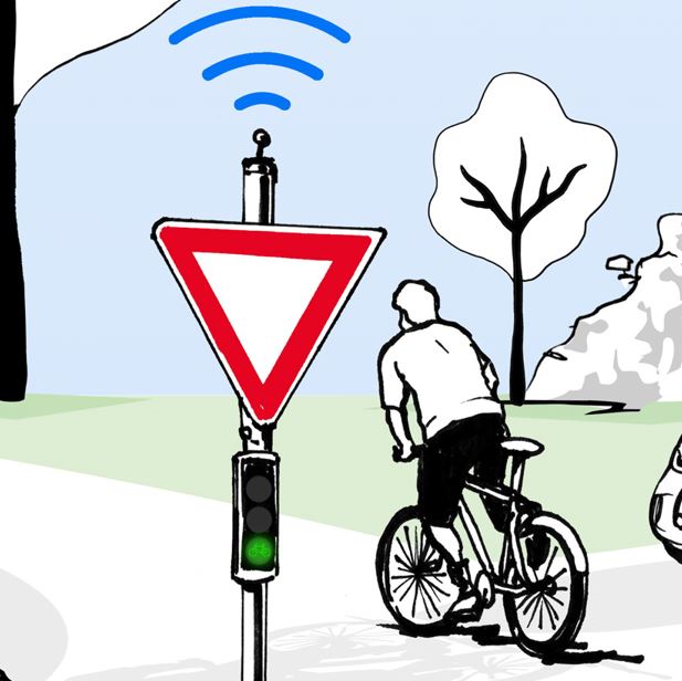 Illustration Prädiktive KI-Ampelschaltung